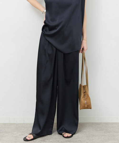 JOURNAL STANDARD relume（ジャーナルスタンダード　レリューム）の「サテンイージーパンツ（その他パンツ・レディース・ネイビー/ベージュ・FREE）」の14枚目の写真