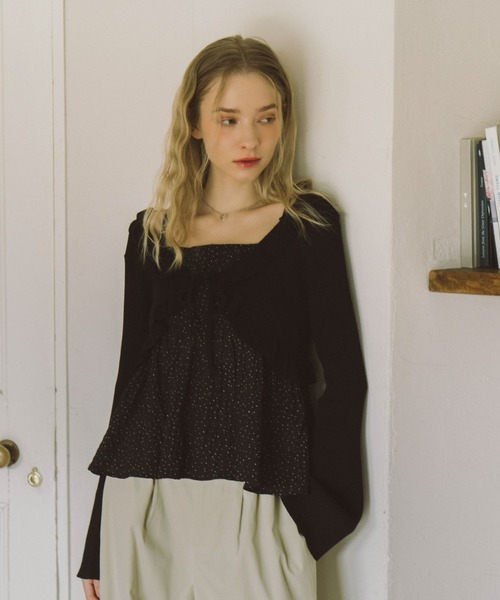 archives（アルシーヴ）の「フリルニットＣＤ×ドットキャミビスチェＳＥＴ（アンサンブル・レディース・グレー/オフホワイト/アイボリー/ブラック・MEDIUM）」の21枚目の写真