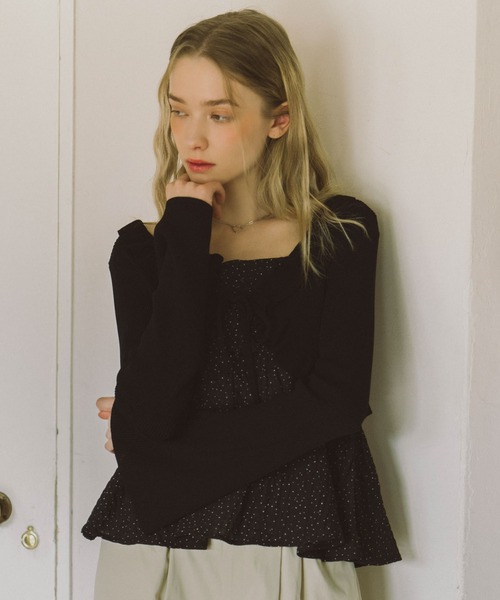 archives（アルシーヴ）の「フリルニットＣＤ×ドットキャミビスチェＳＥＴ（アンサンブル・レディース・グレー/オフホワイト/アイボリー/ブラック・MEDIUM）」の22枚目の写真