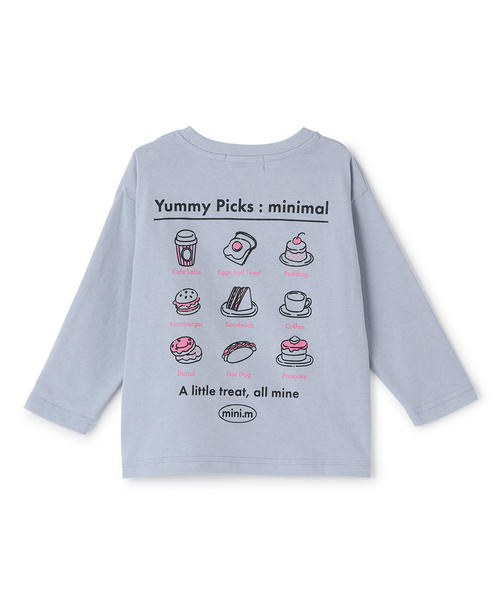 minimal（ミニマル）の「【綿100】【プチプラ】アソートグラフィック長袖Tシャツ（Tシャツ/カットソー・キッズ・チャコール/ホワイト系その他/ラベンダー/オフホワイト/イエロー/サックスブルー・130cm/120cm/140cm/100cm/90cm/110cm）」の4枚目の写真