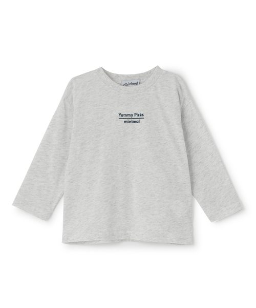 minimal（ミニマル）の「【綿100】【プチプラ】アソートグラフィック長袖Tシャツ（Tシャツ/カットソー・キッズ・チャコール/ホワイト系その他/ラベンダー/オフホワイト/イエロー/サックスブルー・130cm/120cm/140cm/100cm/90cm/110cm）」の16枚目の写真
