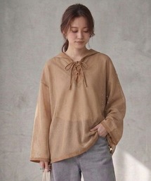 メッシュカットソーフーディー