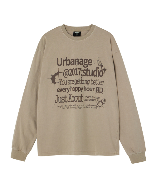 URBANAGE（アーバンエイジ）の「Just About ピグメントオーバーロングスリーブベージュ（Tシャツ/カットソー・レディース・その他・MEDIUM/LARGE）」の5枚目の写真