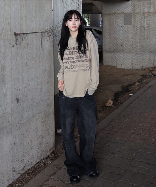 URBANAGE（アーバンエイジ）の「Just About ピグメントオーバーロングスリーブベージュ（Tシャツ/カットソー・レディース・その他・MEDIUM/LARGE）」の7枚目の写真