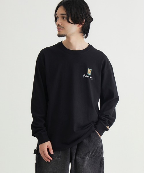 Right-on(ライトオン)の「Other(ソノタ)グラフィックプリントロングスリーブTシャツ(Tシャツ/カットソー・メンズ・ブラック/グレー/ホワイト・S/M/L/XL)」の22枚目の写真