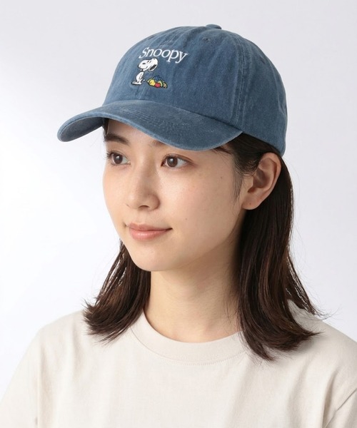 PEANUTS(ピーナッツ)の「FRUIT OF THE LOOM/フルーツオブザルーム ツイルキャップ1(キャップ・レディース・ネイビー/ピンク・ONE SIZE)」の1枚目の写真