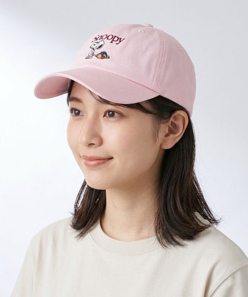 PEANUTS(ピーナッツ)の「FRUIT OF THE LOOM/フルーツオブザルーム ツイルキャップ1(キャップ・レディース・ネイビー/ピンク・ONE SIZE)」の2枚目の写真