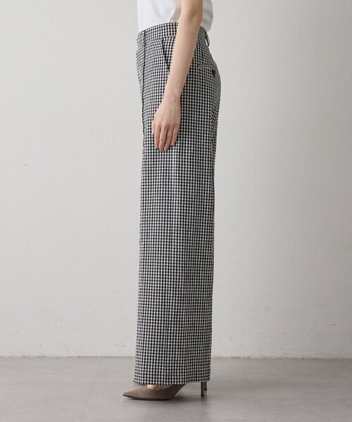 Drawing Numbers（ドローイング ナンバーズ）の「【Drawing Numbers】オーガニックコットンチェックワイドパンツ（その他パンツ・レディース・ブラック/ベージュ・36/38）」の10枚目の写真