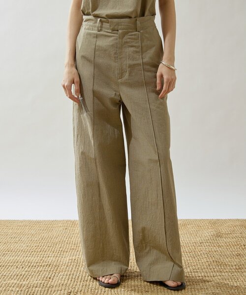 Drawing Numbers（ドローイング ナンバーズ）の「【Drawing Numbers】オーガニックコットンチェックワイドパンツ（その他パンツ・レディース・ブラック/ベージュ・36/38）」の13枚目の写真