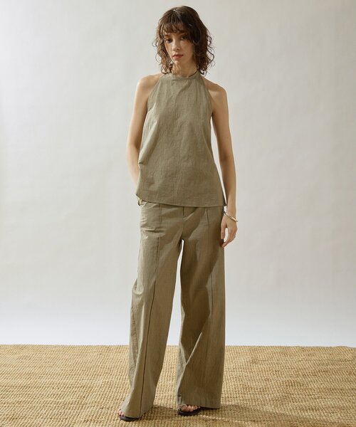 Drawing Numbers（ドローイング ナンバーズ）の「【Drawing Numbers】オーガニックコットンチェックワイドパンツ（その他パンツ・レディース・ブラック/ベージュ・36/38）」の14枚目の写真