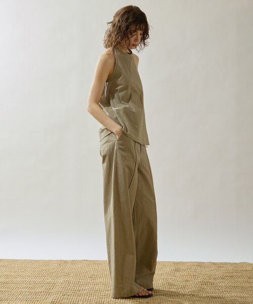 Drawing Numbers（ドローイング ナンバーズ）の「【Drawing Numbers】オーガニックコットンチェックワイドパンツ（その他パンツ・レディース・ブラック/ベージュ・36/38）」の17枚目の写真