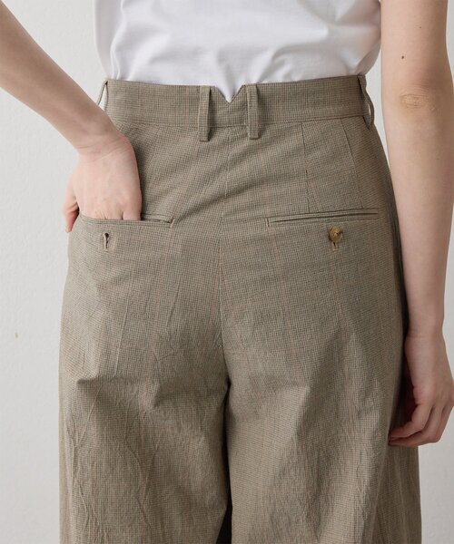 Drawing Numbers（ドローイング ナンバーズ）の「【Drawing Numbers】オーガニックコットンチェックワイドパンツ（その他パンツ・レディース・ブラック/ベージュ・36/38）」の22枚目の写真