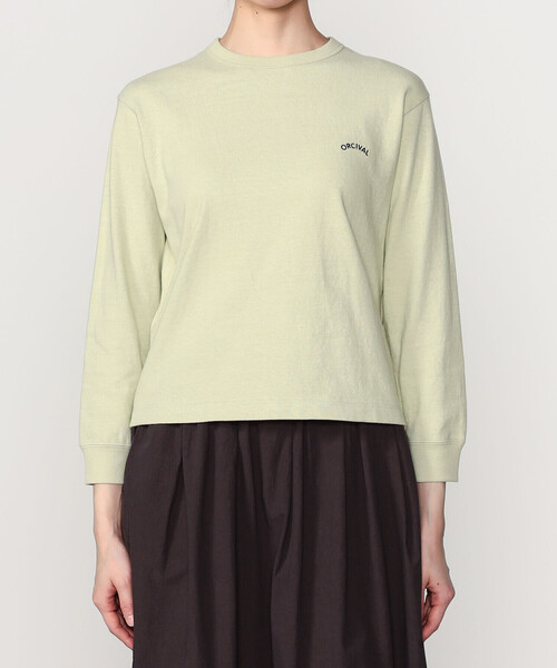 ORCIVAL（オーシバル）の「ORCIVAL | アンイーブンジャージー 刺繍ロングスリーブプルオーバー WOMEN（Tシャツ/カットソー・レディース・サックスブルー/ピンク/ライトグリーン・1）」の6枚目の写真