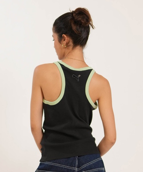 PUMA(プーマ)の「PUMA/プーマ タンクトップ パワーパフガールズ コラボ PPG SLIM TOP W 637467(タンクトップ・レディース・ブラック/ピンク・M/L)」の5枚目の写真