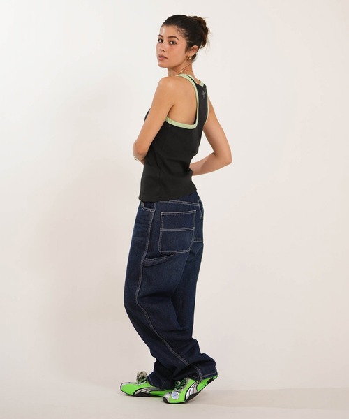 PUMA(プーマ)の「PUMA/プーマ タンクトップ パワーパフガールズ コラボ PPG SLIM TOP W 637467(タンクトップ・レディース・ブラック/ピンク・M/L)」の7枚目の写真