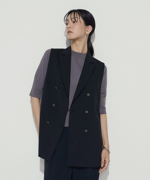 COMME CA（コムサ）の「ネオストレッチトロ ジレ（ベスト・レディース・ブラック・9号）」の7枚目の写真