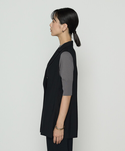 COMME CA（コムサ）の「ネオストレッチトロ ジレ（ベスト・レディース・ブラック・9号）」の9枚目の写真