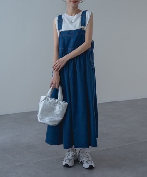 【refinedworks】オールシーズン 着用できる サロペット スカート