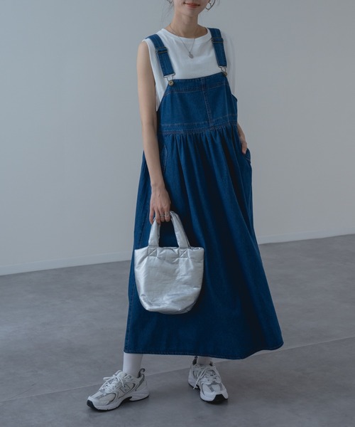refinedworks（リファインドワークス）の「【refinedworks】オールシーズン 着用できる サロペット スカート（サロペット/オーバーオール・レディース・ネイビー/ブルー・FREE）」の9枚目の写真