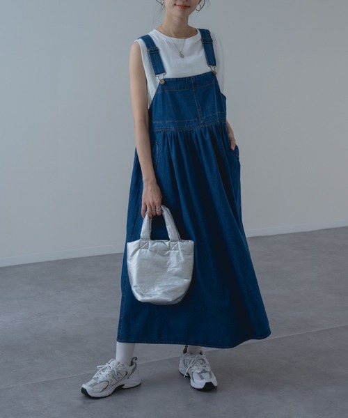 refinedworks（リファインドワークス）の「【refinedworks】オールシーズン 着用できる サロペット スカート（サロペット/オーバーオール・レディース・ネイビー/ブルー・FREE）」の13枚目の写真