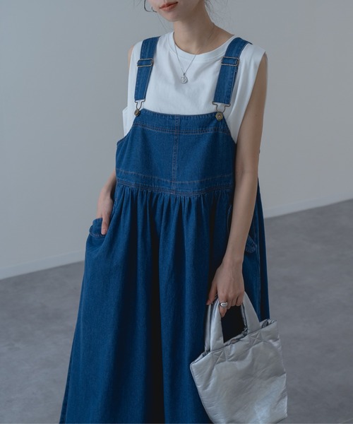 refinedworks（リファインドワークス）の「【refinedworks】オールシーズン 着用できる サロペット スカート（サロペット/オーバーオール・レディース・ネイビー/ブルー・FREE）」の15枚目の写真