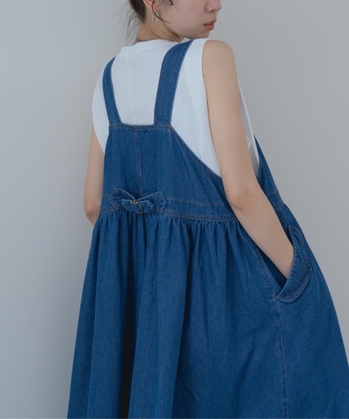refinedworks（リファインドワークス）の「【refinedworks】オールシーズン 着用できる サロペット スカート（サロペット/オーバーオール・レディース・ネイビー/ブルー・FREE）」の19枚目の写真