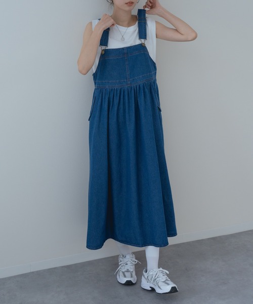 refinedworks（リファインドワークス）の「【refinedworks】オールシーズン 着用できる サロペット スカート（サロペット/オーバーオール・レディース・ネイビー/ブルー・FREE）」の17枚目の写真