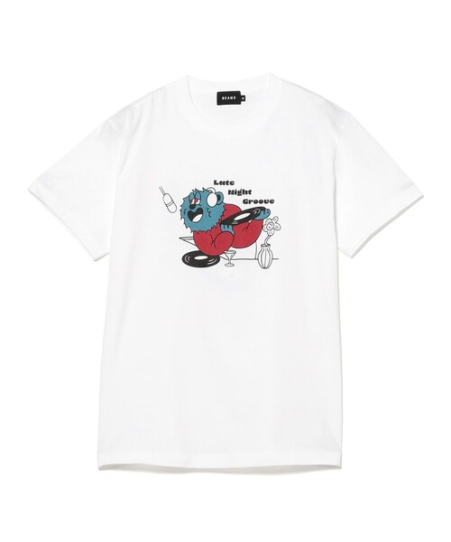 BEAMS T(ビームスティー)の「BEAMS / Late Night Groove T-shirt(Tシャツ/カットソー・メンズ・ダークブラウン/ホワイト・XL/L/S/M)」の1枚目の写真