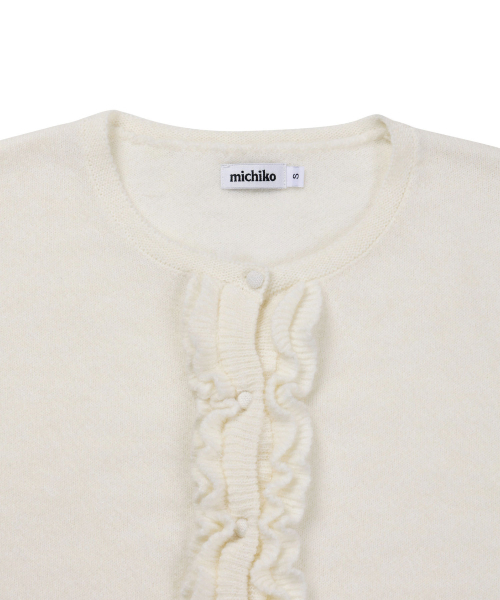 MICHIKO LONDON(ミチコ ロンドン)の「レースラッフルカーディガンセットアイボリー(カーディガン/ボレロ・レディース・その他・MEDIUM/SMALL)」の4枚目の写真