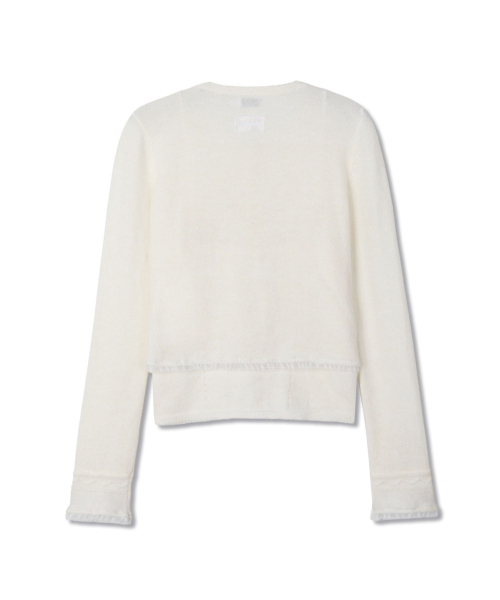 MICHIKO LONDON(ミチコ ロンドン)の「レースラッフルカーディガンセットアイボリー(カーディガン/ボレロ・レディース・その他・MEDIUM/SMALL)」の6枚目の写真