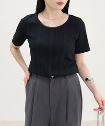 fredy emue | ランダムテレコ5分袖Tシャツ(Tシャツ/カットソー)