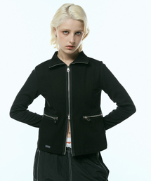 OOH-AHH（ウーアー）の「ケビンジップアップ（ブラック）（カーディガン/ボレロ）」