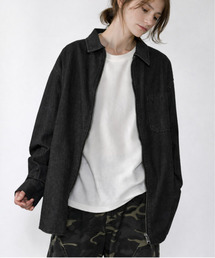 FVLMEN（フルメン）の「【neos】ルーズシルエット フルジップ プルオーバー シャツジャケット ツイル デニム オーバーサイズ メンズ レディース（シャツ/ブラウス）」