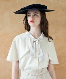 F i.n.t（フィント）の「スミレスカーフタイケープブラウス（シャツ/ブラウス）」