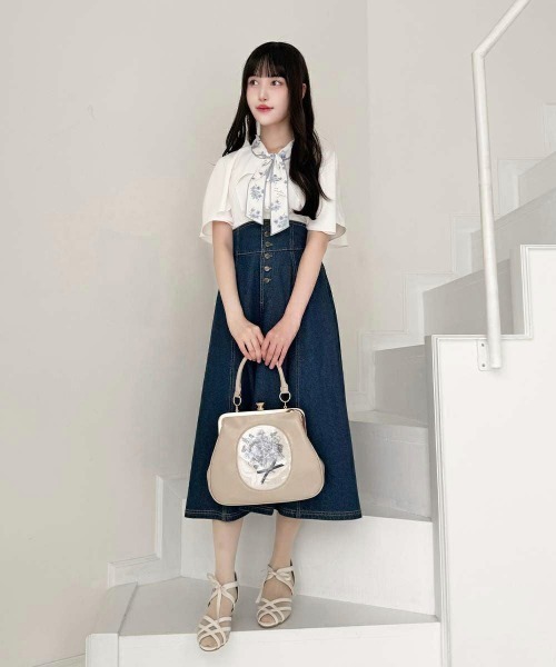 an another angelus（アンアナザーアンジェラス）の「スミレスカーフタイケープブラウス（シャツ/ブラウス・レディース・ピンク/ブルー・FREE）」の6枚目の写真