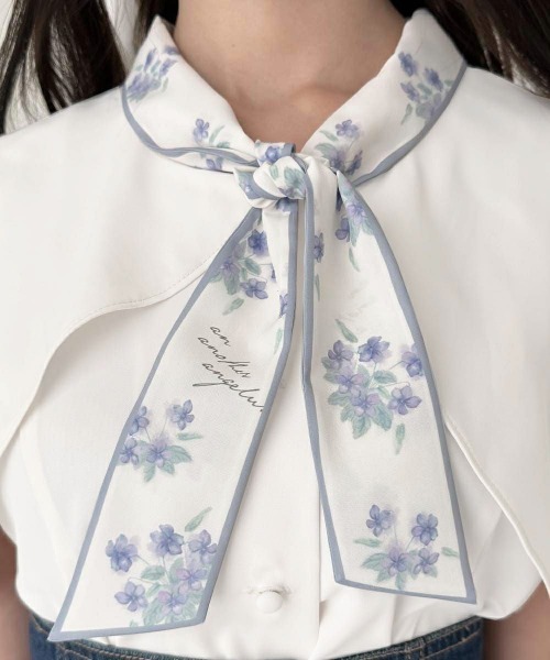 an another angelus（アンアナザーアンジェラス）の「スミレスカーフタイケープブラウス（シャツ/ブラウス・レディース・ピンク/ブルー・FREE）」の8枚目の写真