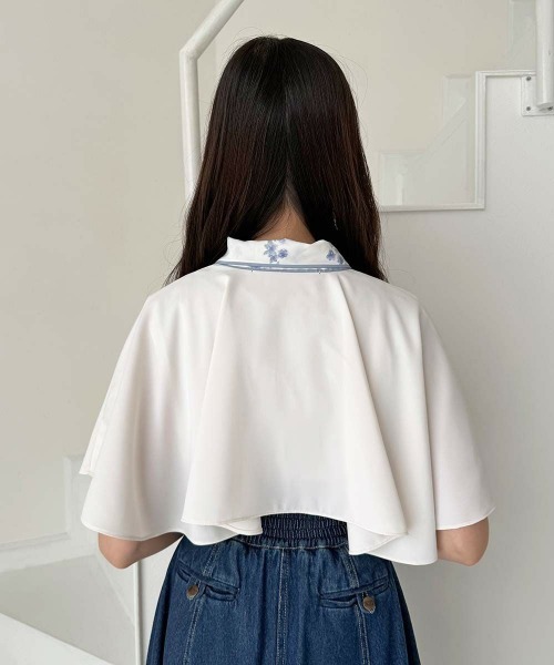 an another angelus（アンアナザーアンジェラス）の「スミレスカーフタイケープブラウス（シャツ/ブラウス・レディース・ピンク/ブルー・FREE）」の12枚目の写真