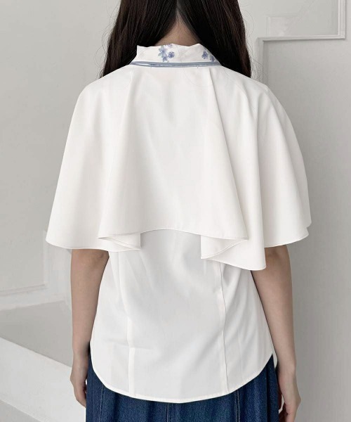 an another angelus（アンアナザーアンジェラス）の「スミレスカーフタイケープブラウス（シャツ/ブラウス・レディース・ピンク/ブルー・FREE）」の14枚目の写真