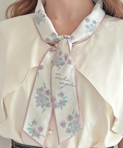 an another angelus（アンアナザーアンジェラス）の「スミレスカーフタイケープブラウス（シャツ/ブラウス・レディース・ピンク/ブルー・FREE）」の18枚目の写真