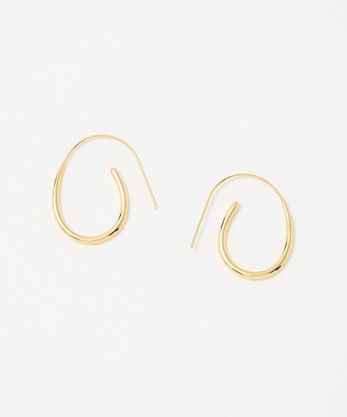 UNITED ARROWS(ユナイテッドアローズ)の「フック フープピアス(ピアス(両耳用)・レディース・ゴールド/シルバー・FREE)」の1枚目の写真