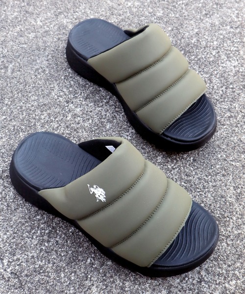 U.S. POLO ASSN.(ユーエスポロアッスン)の「【U.S. POLO ASSN./ユーエスポロアッスン】超軽量 パフィスライドサンダル(サンダル・レディース・ホワイト/グレー/カーキ/ブラック・24.5cm/22.5cm/23cm/23.5cm/24cm)」の4枚目の写真