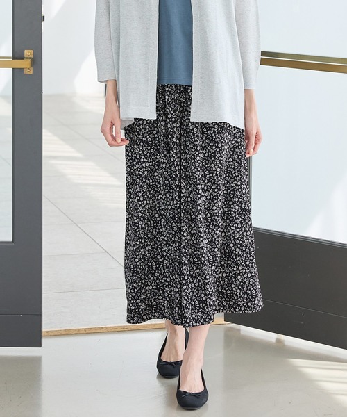 Honeys(ハニーズ)の「ロングガウチョパンツ(その他パンツ・レディース・スミクロ/ダークベージュ/ネイビー/ミント/ブラック系その他/ブラック・3L/L/LL/M/S)」の1枚目の写真