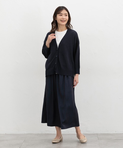 Honeys(ハニーズ)の「ロングガウチョパンツ(その他パンツ・レディース・スミクロ/ダークベージュ/ネイビー/ミント/ブラック系その他/ブラック・3L/L/LL/M/S)」の10枚目の写真