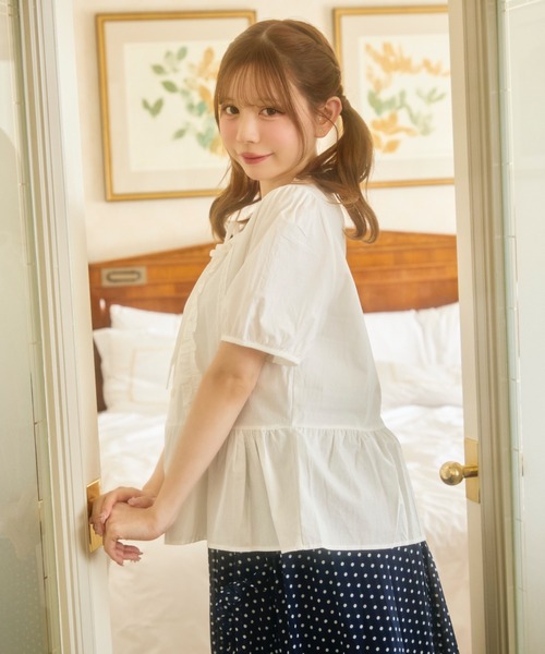 TITTY&CO.（ティティーアンドコー）の「フロントフリルブラウス（シャツ/ブラウス・レディース・ミント/サックスブルー/ホワイト・FREE）」の20枚目の写真