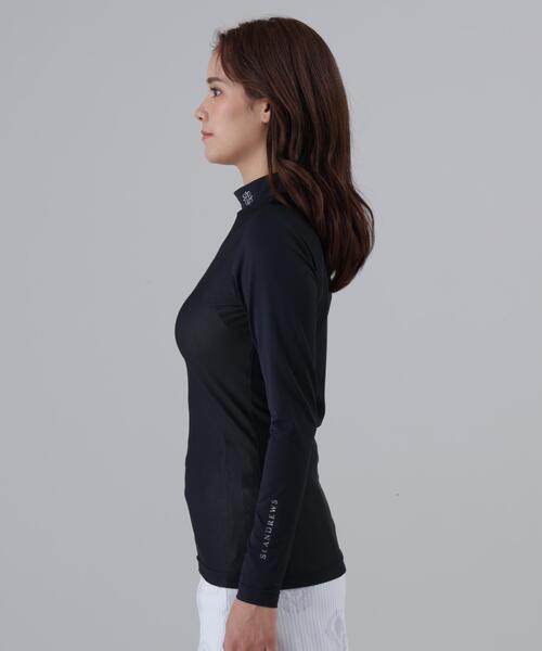 St ANDREWS(セントアンドリュース)の「【St ANDREWS】【吸水速乾】【UVカット】TWINCOT UV×メッシュ長袖ハイネックインナー (WOMENS)(Tシャツ/カットソー・レディース・ブラック/ホワイト・S/L/M)」の4枚目の写真