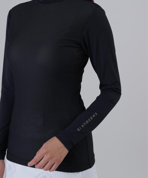 St ANDREWS(セントアンドリュース)の「【St ANDREWS】【吸水速乾】【UVカット】TWINCOT UV×メッシュ長袖ハイネックインナー (WOMENS)(Tシャツ/カットソー・レディース・ブラック/ホワイト・S/L/M)」の7枚目の写真