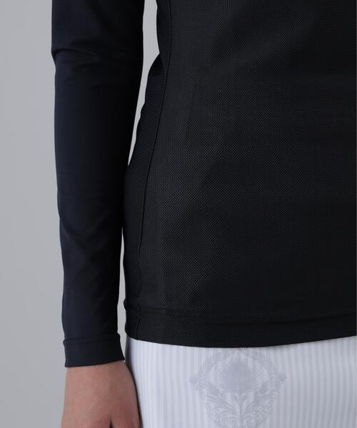 St ANDREWS(セントアンドリュース)の「【St ANDREWS】【吸水速乾】【UVカット】TWINCOT UV×メッシュ長袖ハイネックインナー (WOMENS)(Tシャツ/カットソー・レディース・ブラック/ホワイト・S/L/M)」の8枚目の写真