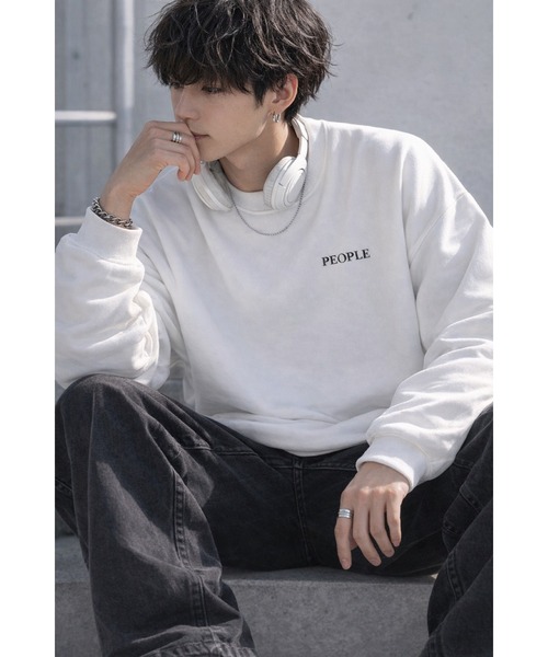 Bling Leads(ブリングリーズ)の「【Bls】 【ZM】【Bling Leads】バッグプリント スウェットトレーナー(Tシャツ/カットソー・メンズ・ブラック/ホワイト/パープル・FREE)」の2枚目の写真