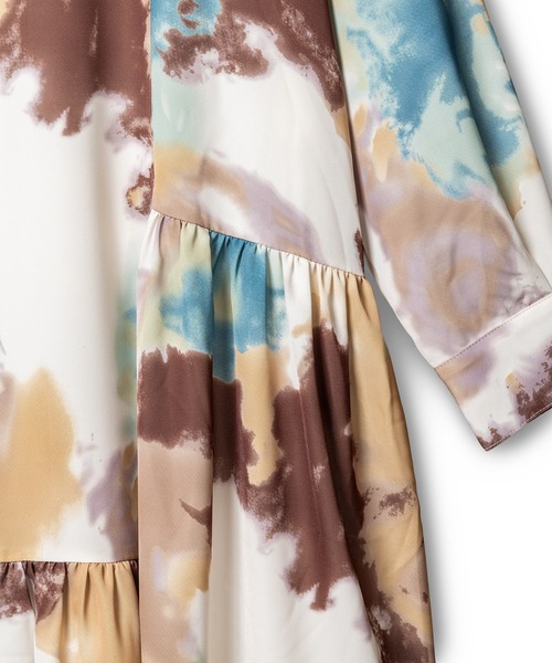 OSMOSIS（オズモーシス）の「プリント切替ギャザーシャツワンピース（シャツワンピース・レディース・ピンク/グリーン・ONE SIZE）」の17枚目の写真