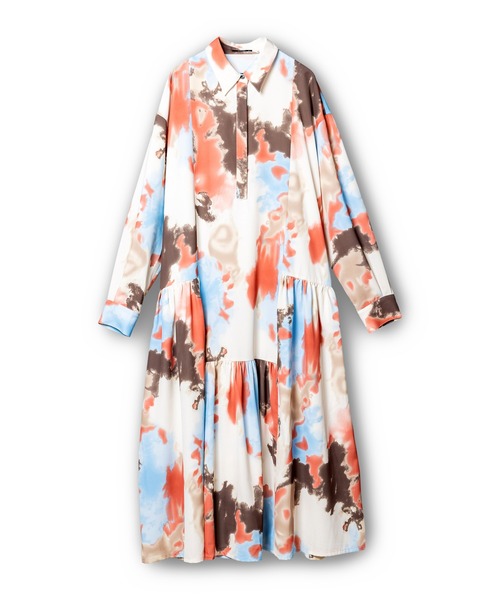 OSMOSIS（オズモーシス）の「プリント切替ギャザーシャツワンピース（シャツワンピース・レディース・ピンク/グリーン・ONE SIZE）」の18枚目の写真